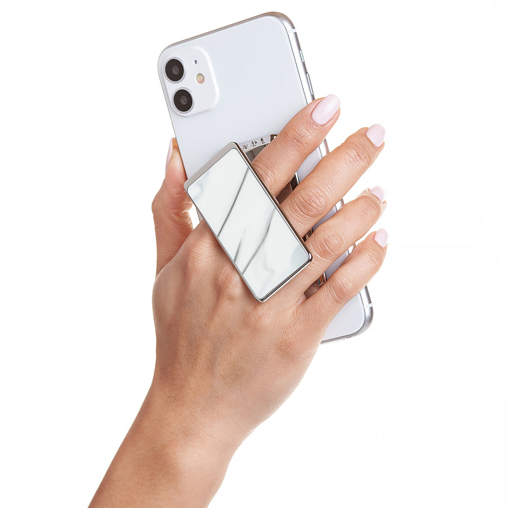 White and Silver Marble HANDLstick - HANDL New York
